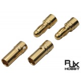 Male And Female,3.5mm Gold Plated Banana (bullet) Connector 2 sets