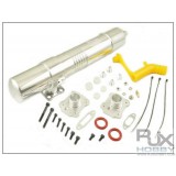 RJX 91 Muffler for all 90 /700 size nitro Helis   NEW version