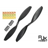 RJX Nylon+30% Fiber 1347 Blades Quadcopter CW&CCW (Black)