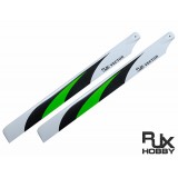 RJX Vector Green550mm Premium CF Blades-FBL Version
