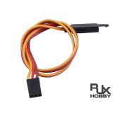 RJX 22 AWG x30cm JR Extension Leads with Hook on female