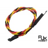 RJX 22 AWG X 30cm JR Twisted Extension Leads with Hook on female