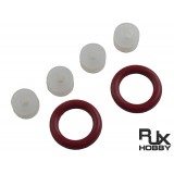 O-Ring and Silicon Grommets Sets (4pcS white+ 2pcs red)