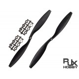 RJX Nylon+30% Fiber 1245 Blades Quadcopter CW&CCW (Black)